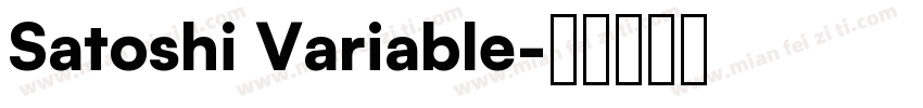 Satoshi Variable字体转换